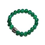 Bracelet Bouddha et Pierre semi précieuse - Onyx vert 