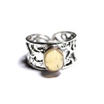 N224 - Bague Argent 925 et Pierre semi précieuse - Citrine Ovale 9x7mm 