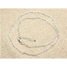 Chain 925 Silver Oval twisted links 3-6x2mm 48cm 