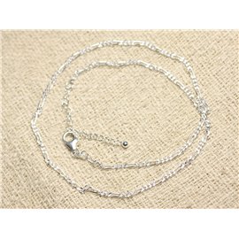 Ketting 925 Zilver Ovale gedraaide schakels 3-6x2mm 48cm 