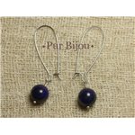 Boucles d'Oreilles Pierre - Lapis Lazuli 10mm