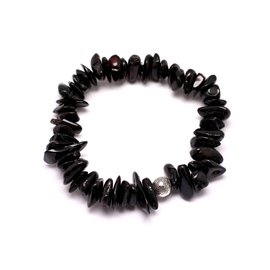 Natural Cherry Amber Stone Bracelet 5-9mm and Silver Pearl 