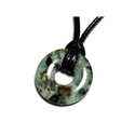 Collier Pendentif en Pierre - Turquoise Afrique Donut Pi 20mm 