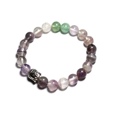 Bracelet Bouddha et Pierre semi précieuse - Fluorite 