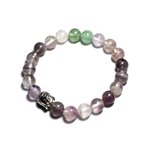 Bracelet Bouddha et Pierre semi précieuse - Fluorite 