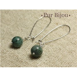 Stone Earrings - African Turquoise 10mm