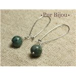 Boucles d'Oreilles Pierre - Turquoise d'Afrique 10mm