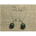 Boucles d'Oreilles Pierre - Turquoise d'Afrique 10mm