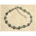 Bracelet Argent 925 et Pierre - Apatite 3 et 5mm 