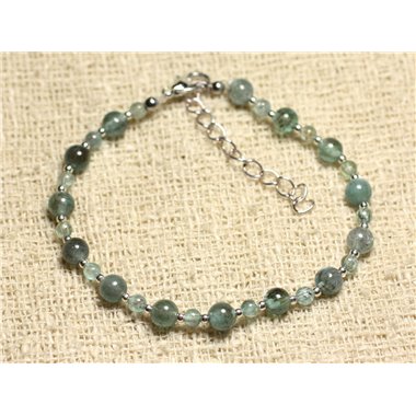 Bracelet Argent 925 et Pierre - Apatite 3 et 5mm 