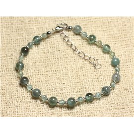 Bracelet Silver 925 and Stone - Apatite 3 and 5mm 