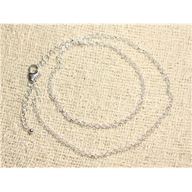 925 Silver Chain Round Mesh 2x0.8mm 46cm 