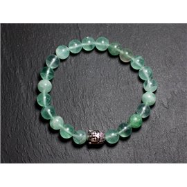 Buddha Armband und Halbedelstein - Grüner Fluorit 8mm 