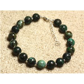 Bracelet Silver 925 and semi precious stone - African Turquoise 8mm