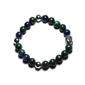 Buddha bracelet and semi precious stone - Chrysocolla 