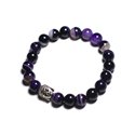 Bracelet Bouddha et Pierre semi précieuse - Agate violette 