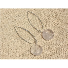 Boucles d'Oreilles Argent 925 - Améthyste Palets 16mm 