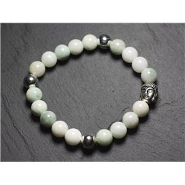 Buddha Armband und Halbedelstein - Jade 8mm 