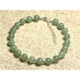 Pulsera de Plata 925 y Piedra - Aventurina Verde 6mm