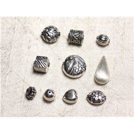 Bracelet Argent 925 et Pierre - Calcédoine Bleue rondelles facettées 3mm 