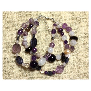 Bracelet Améthyste - Pierres Semi Précieuses et Argent 925