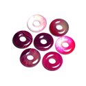 Collier Pendentif Pierre - Agate Rose Donut Pi 20mm