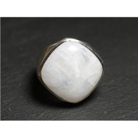 N223 - Anello Argento 925 e pietra - Pietra di luna Losange 23mm 