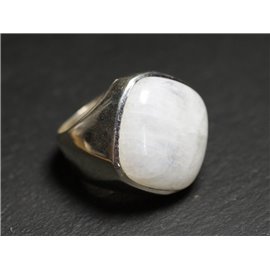 N223 - Bague Argent 925 et Pierre - Pierre de Lune Losange 23mm  N223 - Bague Argent 925 et Pierre - Pierre de Lune Losange 23mm