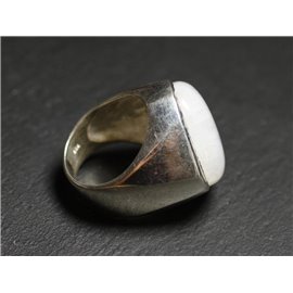 N223 - Bague Argent 925 et Pierre - Pierre de Lune Losange 23mm  N223 - Bague Argent 925 et Pierre - Pierre de Lune Losange 23mm