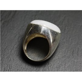 N223 - Bague Argent 925 et Pierre - Pierre de Lune Losange 23mm  N223 - Bague Argent 925 et Pierre - Pierre de Lune Losange 23mm
