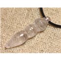 Pendentif Pendule Egyptien Thot en Pierre - Cristal de Roche Quartz 46mm 