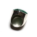 N223 - Bague Argent 925 et Pierre - Aventurine Losange Facetté 23mm 