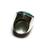 N223 - Bague Argent 925 et Pierre - Aventurine Losange Facetté 23mm 