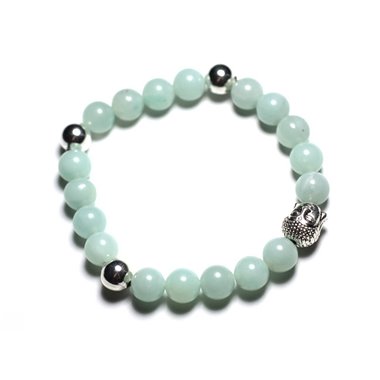 Bracelet Bouddha et Pierre semi précieuse - Amazonite 