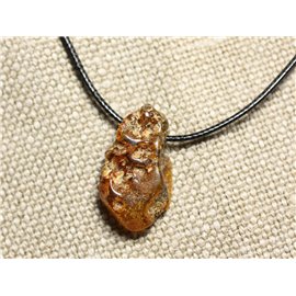 Natural Amber Pendant Necklace 31mm N21 
