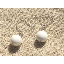 Sterling Silver and White Mother of Pearl 10mm Earrings 