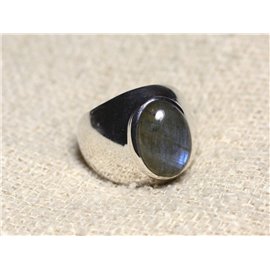 n116 - Bague Argent 925 et Pierre - Labradorite Ovale 14x10mm  n116 - Bague Argent 925 et Pierre - Labradorite Ovale 14x10mm