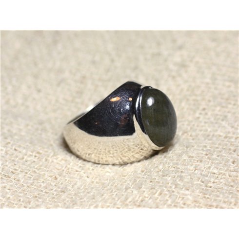 n116 - Bague Argent 925 et Pierre - Labradorite Ovale 14x10mm
