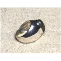 n116 - Bague Argent 925 et Pierre - Labradorite Ovale 14x10mm 