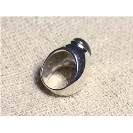 n116 - Bague Argent 925 et Pierre - Labradorite Ovale 14x10mm 