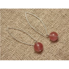 Pendientes de piedras semipreciosas Cherry Quartz 