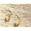 Boucles d'Oreilles Argent 925 - Citrine 10mm 