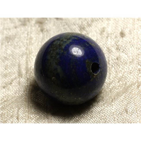 Pendule Métal Argenté Rhodium et Pierre semi précieuse - Lapis Lazuli Boule 30mm