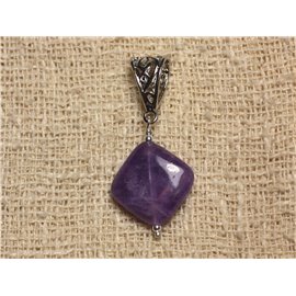 Halbedelsteinanhänger - Amethyst Diamond 19mm 