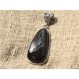 Pendant Silver 925 and Pietersite Drop 38x19mm 