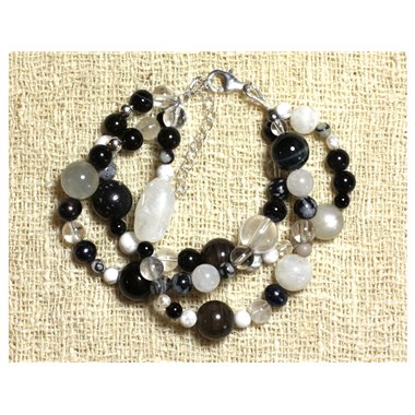 Bracelet Pierres Semi Précieuses et Argent 925