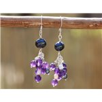 Boucles Argent 925 - Améthyste et Perles de Culture