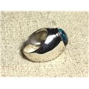 n116 - Bague Argent 925 et Pierre - Azurite Ovale 14x10mm 