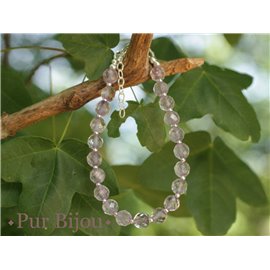 Bracelet Argent 925 et Améthyste Claire Facettée