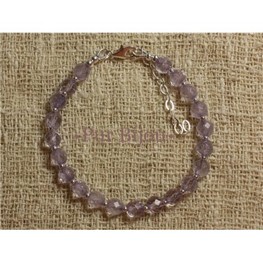Bracelet Argent 925 et Améthyste Claire Facettée 2